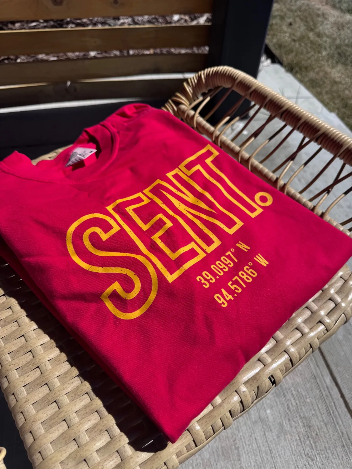 Close detail of the Kansas City red SENT. prototype